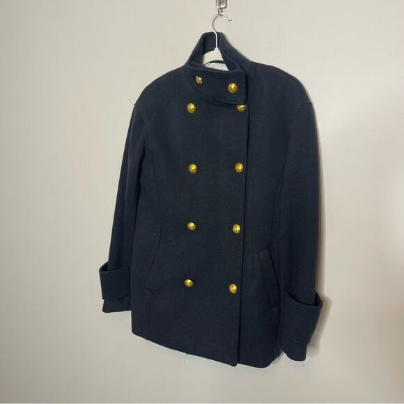 $645 NWT Ramy Brook Navy Peacoat with Notched Collar XS - Picture 5 of 10